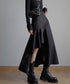 Asymmetric Flare Hem Skirt